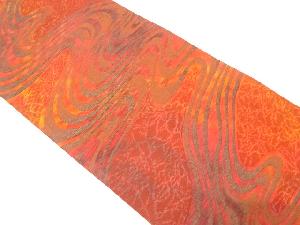 本場筑前博多　流水模様織り出し名古屋帯